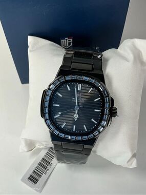 Invicta Men’s Black Watch with Crystal Bezel Accents - MPW-0361